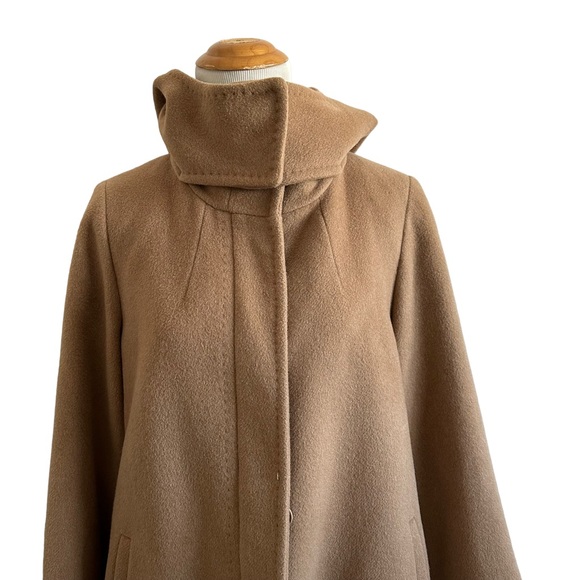 MaxMara STUDIO Angora Rabbit, SILK, & Wool Hooded Coat - Picture 4 of 12